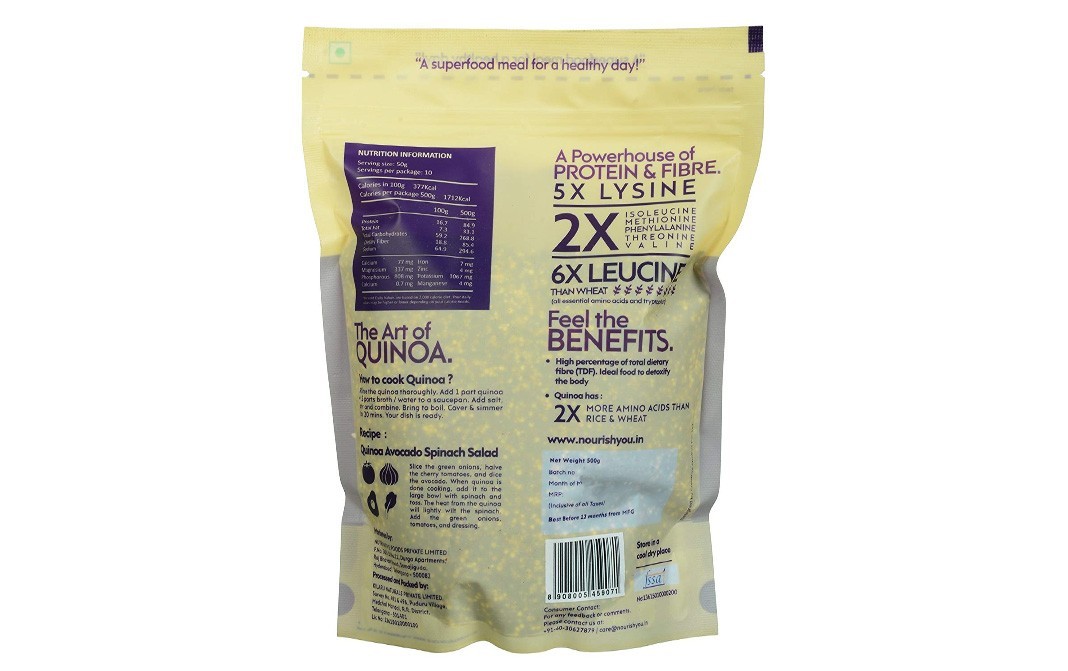 Nourish You Organic Tricolour Quinoa    Pack  500 grams
